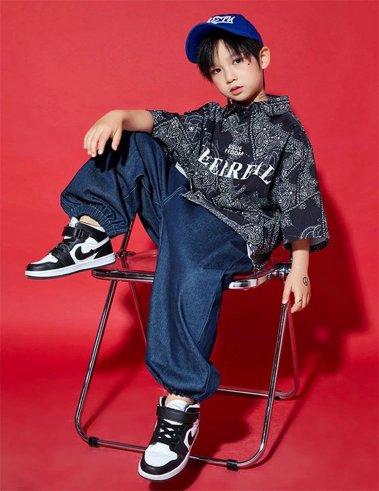 キッズダンス衣装 ヒップホップ 韓国 k-pop キッズ ダンス衣装 セットアップ 女の子 男の子 子供服 ファッション トップス 派手 パンツ デニム キッズ ダンス衣装 ジュニア ダンスウェア おしゃれ 110 120 130 140 150 160 170 180