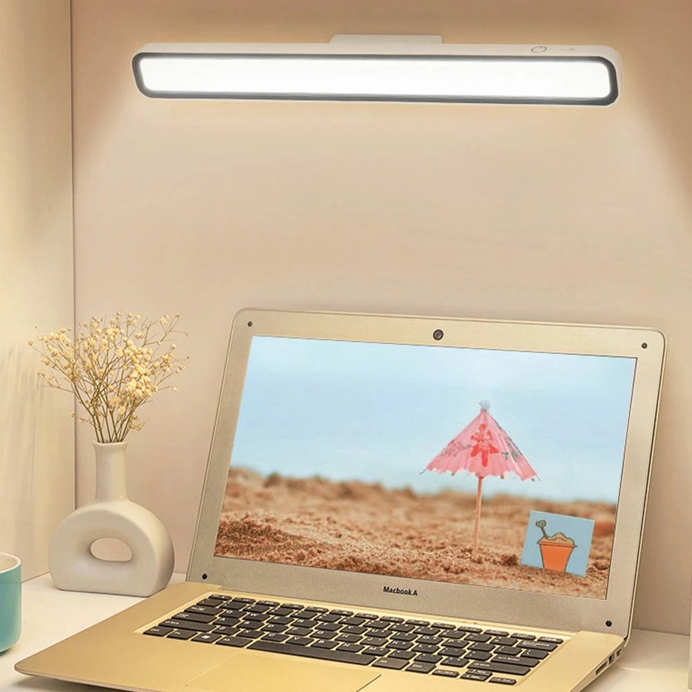 デスクライト LED 卓上ライト充電式 LED読書ライト タッチ式無段階調光 3段階調色 マグネット吸着取付..