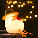 アヒルの夜の光、子供の夜の光、かわいいアヒルの夜のランプ、暖色ライト、30分のタイマーと光を変えるためのタップコントロール付きの充電式LEDの夜の照明