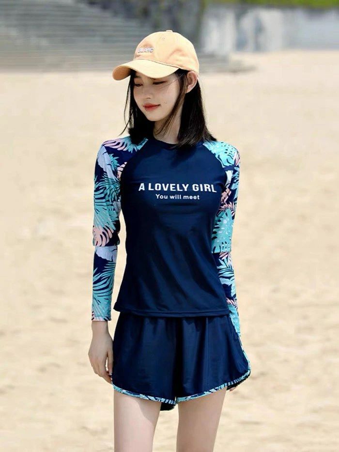 フィットネス 水着 レディース セパレート 体型カバー ショートパンツ ラッシュガード レギンス 3点セット 接触冷感 水陸両用 水着 セパレート UVカット ソフト肌触り スイムウエア