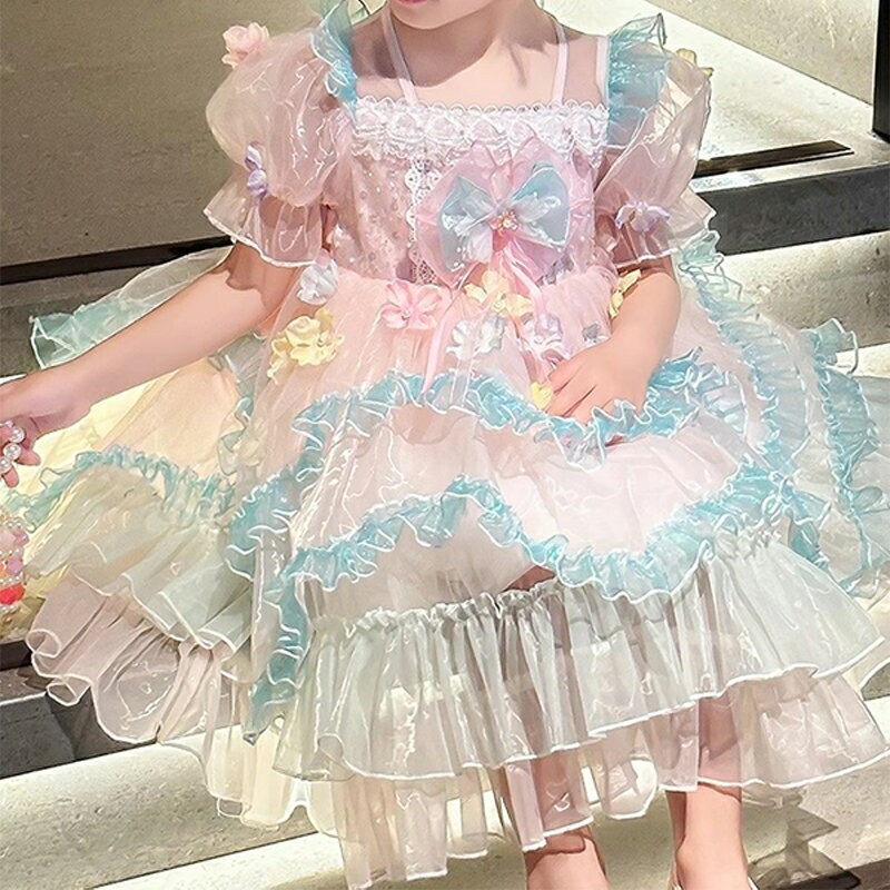 キャミソールドレス チュール 可愛いワンピース ロリータワンピース 可愛い 飄逸 メイド 甘いドレス お..