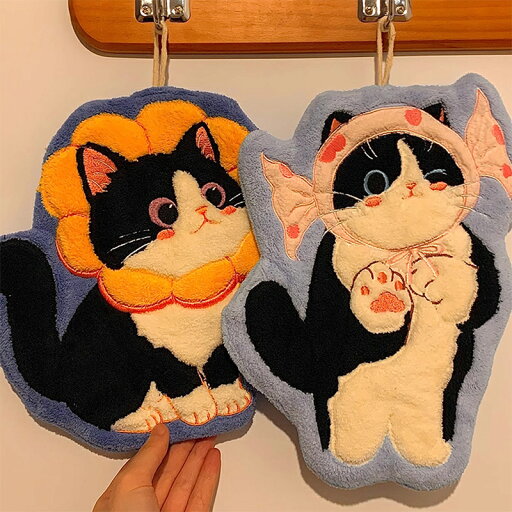 キッチンタオル ループ付き もこもこ 速乾 吸水 マイクロファイバー 可愛い ガチョウ お手拭き ハンドタオル 2枚セット キッチンタオル ループ付き もこもこ 速乾 吸水 マイクロファイバー 可愛い ガチョウ お手拭き ハンドタオル 2枚セット