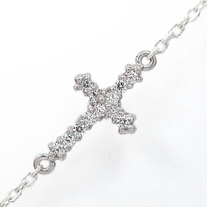 ブレスレット ダイヤモンド プラチナ クロス 十字架ブレス レディース ユニセックス pt900 誕生日 記念日 アクセサリーショップ 贈り物 ギフト Chou...