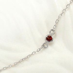 【10%OFFクーポン】ブレスレット ガーネット プラチナ 一粒 レディース ユニセックス クリスマス プレゼント Xmas 誕生日 記念日 クリスマス プレゼ...