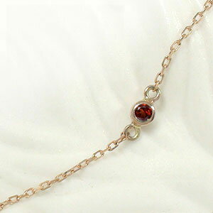 【20%OFFクーポン】ブレスレット ガーネット k18ホワイトゴールド 一粒 レディース ユニセックス クリスマス プレゼント Xmas 誕生日 記念日 クリ...