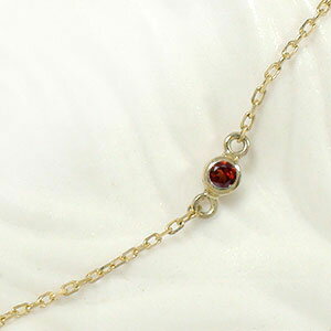 【10%OFFクーポン】10金 ブレスレット ガーネット k10ホワイトゴールド k10WG PG YG 一粒 レディース ユニセックス 誕生日 記念日1月 誕...