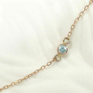【20%OFFクーポン】18金 ブレスレット アクアマリン K18 18k チェーン 一粒 レディース ユニセックス クリスマス プレゼント Xmas 誕生日 ...