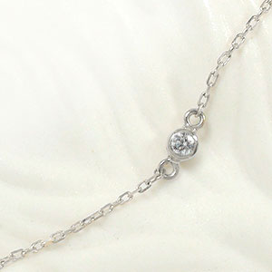 【10%OFFクーポン】ブレスレット ダイヤモンド プラチナ チェーン 一粒 レディース ユニセックス クリスマス プレゼント Xmas 誕生日 記念日 クリス...