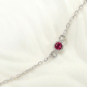 【10%OFFクーポン】ブレスレット ルビー プラチナ 一粒石 天然石 レディース ユニセックス クリスマス プレゼント Xmas Pt900 誕生日 記念日 ...