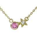 ネックレス 10月 誕生石 ピンクトルマリン 10金 満月 流れ星 カラーストーン プチペンダント送料無料 プレゼント 花以外 彼女 妻 贈り物 2025