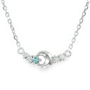 ネックレス プラチナ ブルートパーズ 11月 誕生石 月 流星 カラーストーン ペンダント送料無料 プレゼント 花以外 彼女 妻 贈り物 2025