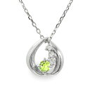 ネックレス ペリドット プラチナ 8月 誕生石 ダイヤモンド カラーストーン ペンダントトップ シルバーチェーン鎖 チャーム送料無料 プレゼント 花以外 彼女 妻 贈り物 2025