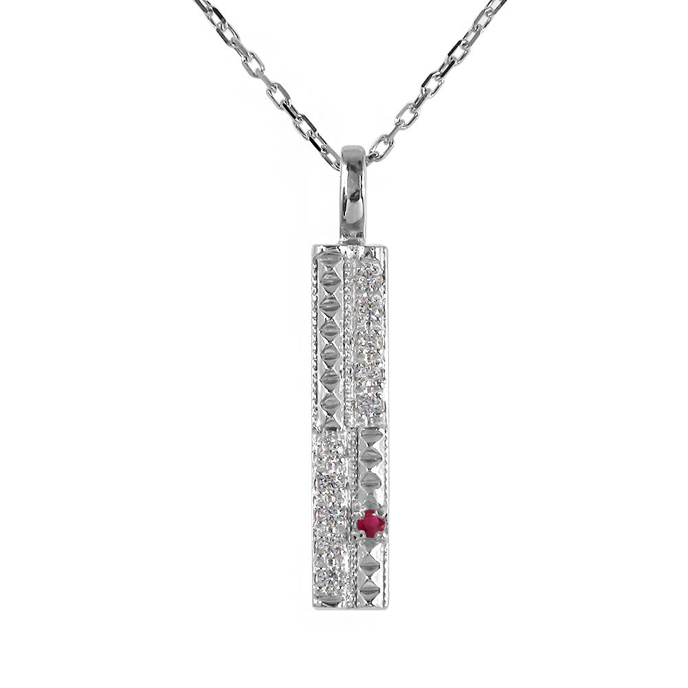 【20%OFFクーポン】ネックレス ペンダントトップ シルバーチェーン鎖 プラチナ ルビー カラーストーン レディース ダブル ライン ペンダントトップ シルバ...