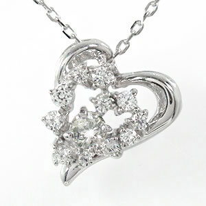 【20%OFFクーポン】ネックレス ダイヤモンド ハート 流れ星 18金 美しい 4月 誕生石ペンダントトップ シルバーチェーン鎖 チャーム ゴールド GOLD...