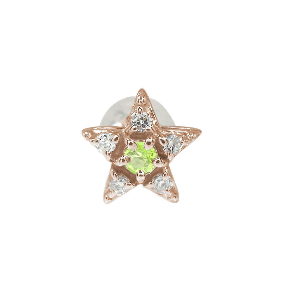 ピアス片耳スター星片耳ピアス18金...