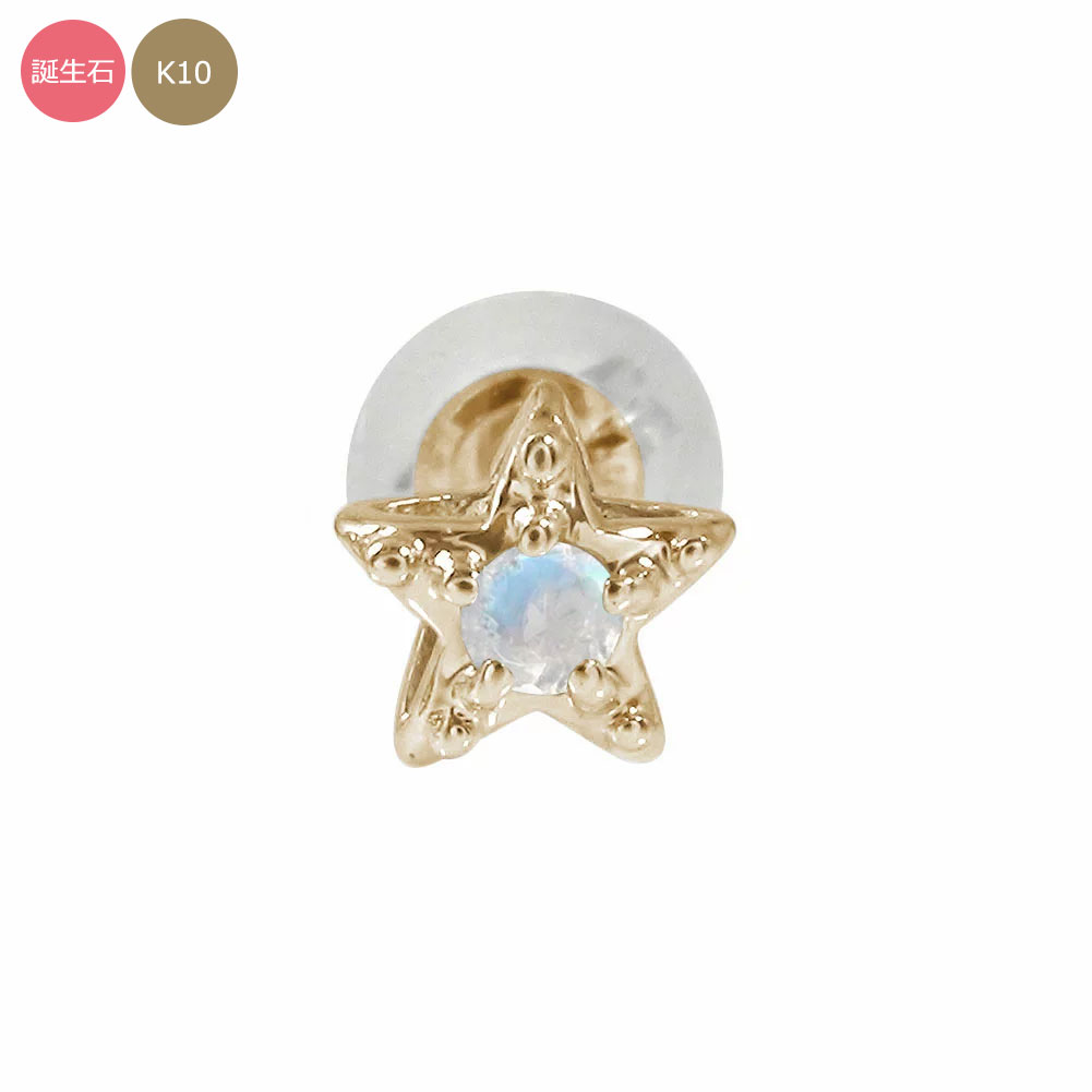 ピアス 片耳 10金 レディース スター 星 k10 10k スターモチーフ 誕生石 片耳ピアス クリスマス プレゼント Xmas 花以外 彼女 妻 贈り物 2...