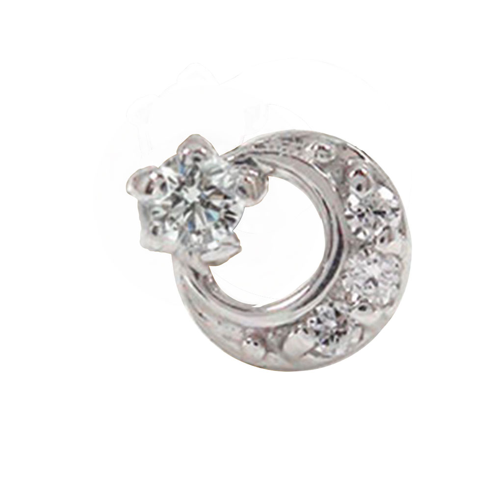 【10%OFFクーポン】ピアス 片耳 トリロジーピアス 月 流れ星 スター 流星 10金 片耳 ダイヤモンドピアス サプライズ4月 誕生石 送料無料 クリスマス...