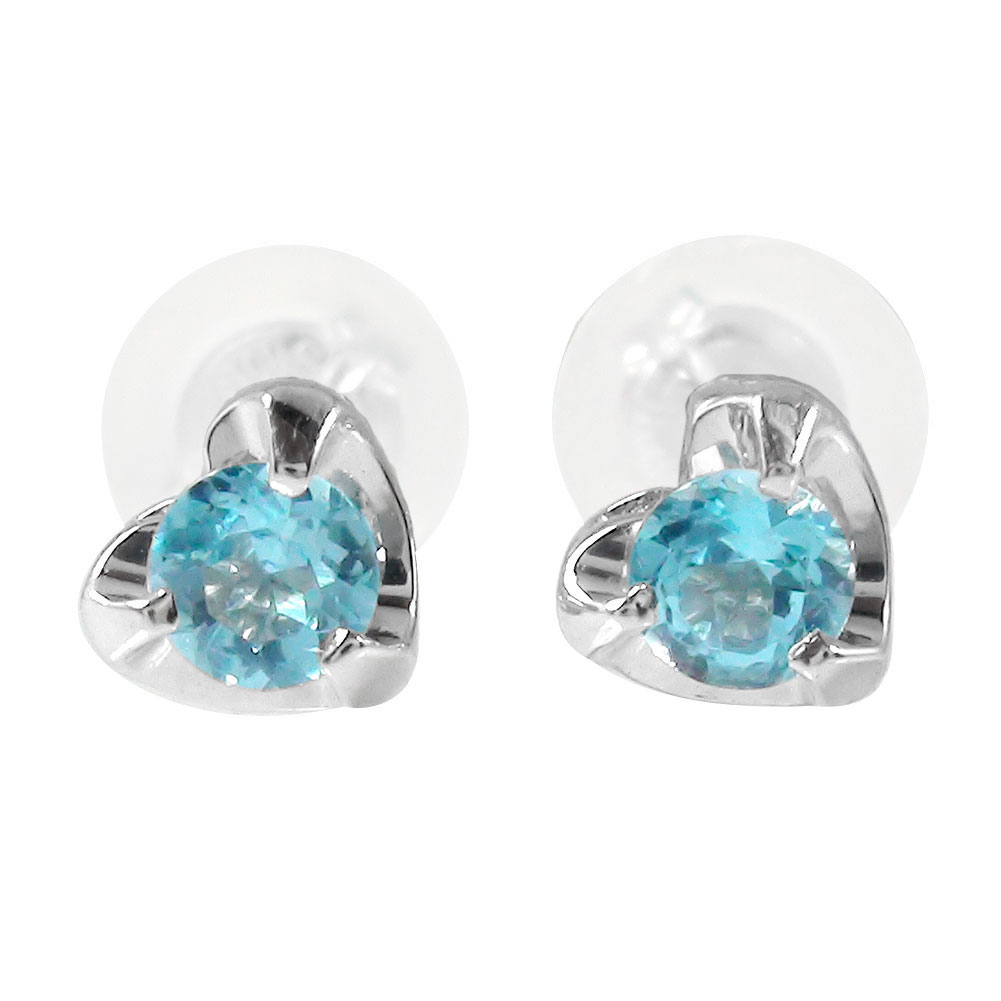 【10%OFFクーポン】ピアス プラチナ ブルートパーズ ハートモチーフ 11月 誕生石 クリスマス プレゼント Xmas 花以外 彼女 妻 贈り物 2025