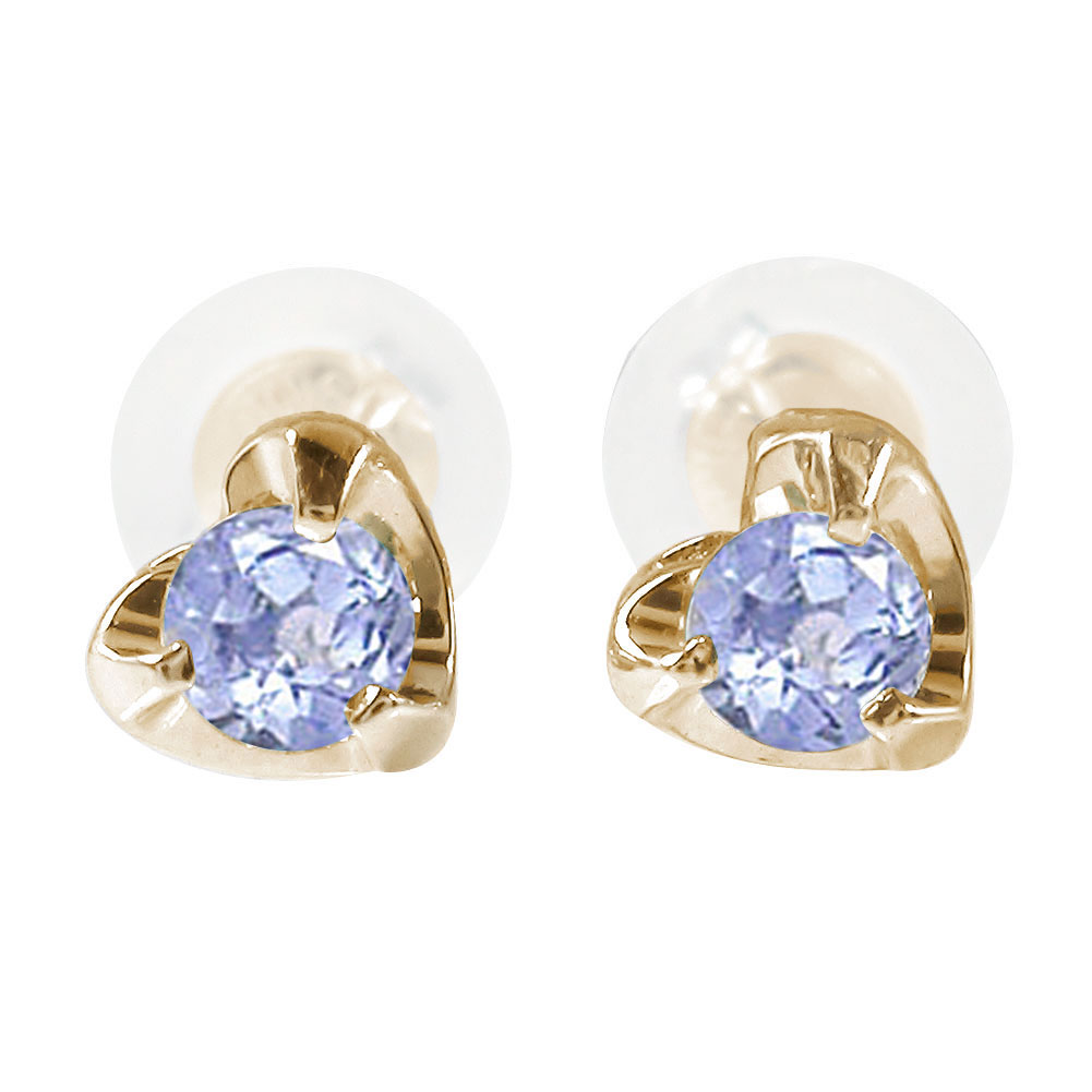 【10%OFFクーポン】ピアス 10金 ハートモチーフ 12月 誕生石 タンザナイト クリスマス プレゼント Xmas 花以外 彼女 妻 贈り物 2025