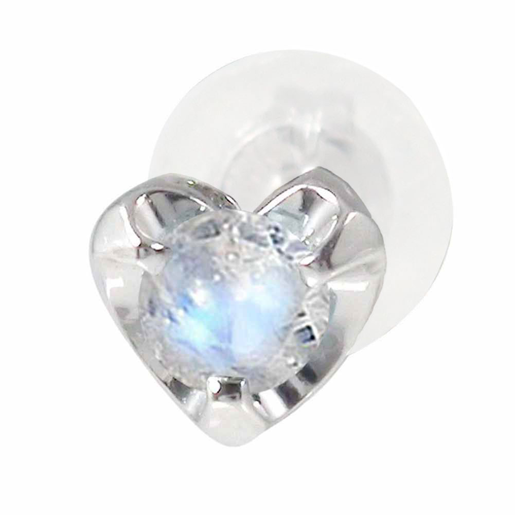ピアス 片耳 プラチナ ブルームーンストーン ハートモチーフ 片耳ピアス 6月 誕生石 クリスマス プレゼント Xmas 花以外 彼女 妻 贈り物 2025