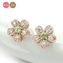 18金 フラワーピアス ダイヤモンド レディース 花 k18 18k フラワーモチーフ 誕生石 送料無料 プレゼント 花以外 彼女 妻 贈り物 つけっぱなし 可愛い 上品 2025