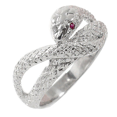 リング 蛇 ルビー シルバー925 レディース スネーク へび ヘビ 指輪 ピンキーリング ギフト 記念日 クリスマス プレゼント Xmas 誕生日 クリスマス...