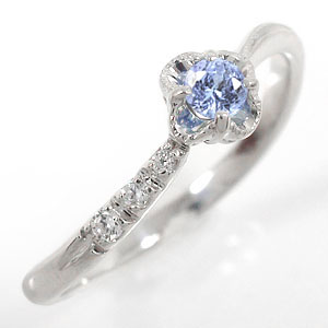 リング フラワーリング タンザナイト 18金 指輪 花モチーフ ピンキーリング レディース ユニセックス 誕生日 記念日 贈り物 ホワイトデー ギフト Cara カーラ12月 誕生石 送料無料 花以外 彼女 妻 贈り物 2026