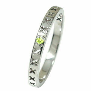 【20%OFFクーポン】リング ペリドット プラチナ 8月 誕生石 キス kiss ××× ピンキー 一粒石 エタニティ 指輪送料無料 クリスマス プレゼント ...