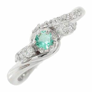 祖母綠 - リング エメラルドリング 18金 指輪 0.17ct ダイヤモンド ピンキーリング レディース ユニセックス 誕生日 記念日 母の日5月 誕生石 送料無料 花以外 彼女 妻 贈り物 2026