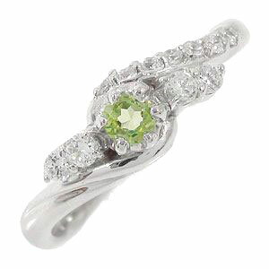 乐天商城 - リング ペリドットリング 18金 指輪 0.17ct ダイヤモンド ピンキーリング レディース ユニセックス 誕生日 記念日 母の日8月 誕生石 送料無料 花以外 彼女 妻 贈り物 2026