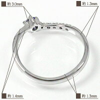 婚約指輪ダイヤモンド流れ星0.15ct18金エンゲージリング