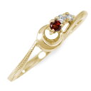 リング 流れ星 10金 ガーネット ダイヤモンド 1月 誕生石 ピンキーリング 指輪送料無料 プレゼント 花以外 彼女 妻 贈り物 2025