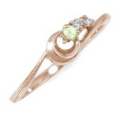 リング ピンキーリング 18金 ペリドット レディース ダイヤモンド K18 18k 8月 誕生石 指輪 流れ星 送料無料 父の日 プレゼント 花以外 彼女 妻 贈り物 2025