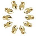 Ohamtes 10Pcs 0.2mm 高品質真ちゅうノズル、3Dプリンターノズル、押出機ノズル、3mm仕様の消耗品押出ノズルに使用