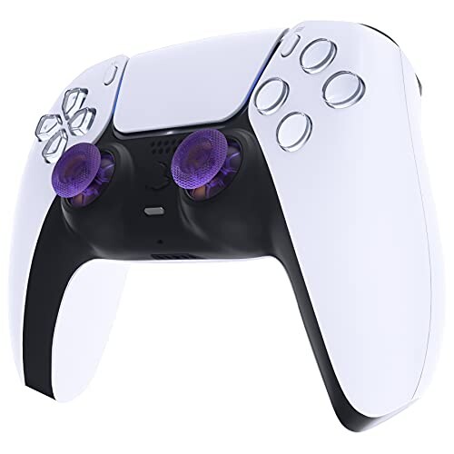 eXtremeRate ps5コントローラーに対応用交換サムスティック（透明素材）、ps4コントローラーに対応用アナログスティック、ps4オールモデルコントローラーに対応用カスタムジョイスティッ