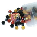 シーリングワックス ワックスビーズ 八角形 ブレンドカラー 100 粒(黒金凌赤)12.5cm*9cm*1cm
