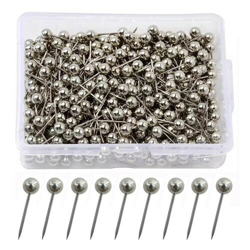 YJRUNFU 画鋲 目立たない 虫ピン 壁 画鋲 押しピン 虫ピン 200個入りボールピン 後が残らない 装飾画鋲..