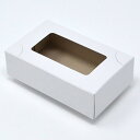 名刺箱 紙製 4号 サイズ 窓あり 白 ( L/27mm-10個)