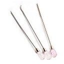 UVレジン 基本道具 3点 UVレジン用ツール 調色スティック ピンセット (ピンク)