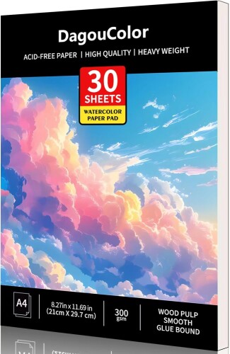 DagouColor ̻ѥå 30 8.5x11.5 ̲ѻ 140ݥ / 300gsm ƥȥڥƥ󥰲ѻ֥å ...