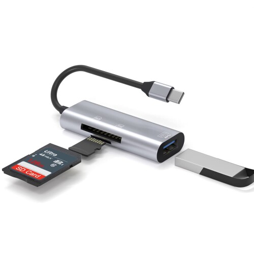 USB-C SD TF ɥ꡼ 3in1 USB3.0®ž ݡդ  USB 磻쥹ܡ ޥŬ MicroSD USBɥ꡼ Window Mac Linuxб Ʊɤ߽񤭲ǽ SDXC/SDHC/SD/MMC/RS-MM