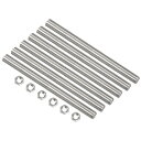 Edinstry フルスクリューロッド 全ねじロッド ねじロッド 棒スタッド ステンレス鋼 ねじピッチ 寸切ボルト M10x200mm 6本