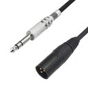 F-Factory 6.3mm TRS フォーン(標準)プラグ オス - XLR(キャノン)オス 変換ケーブル 1.5m FNT-XT-16015S