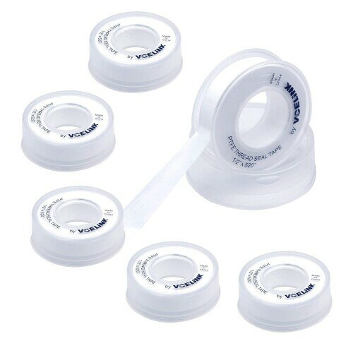 VCE シールテープ 13M 6巻入り 水道 PTFE 水栓シール、蛇口、シャワー用 耐油 耐熱 白い