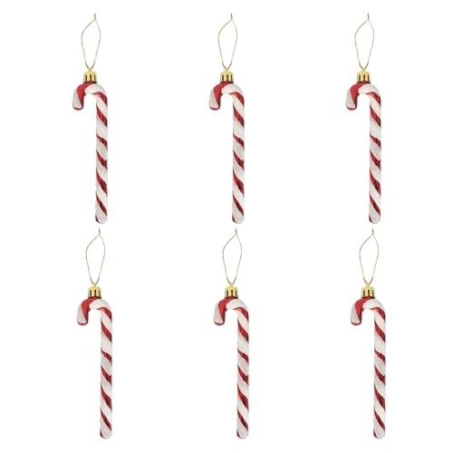 ǥ ʥ 6ĥå ǥ ꥹޥĥ꡼ ʥ Candy Canes ꥹޥ  վ  Christmas Decorations ()