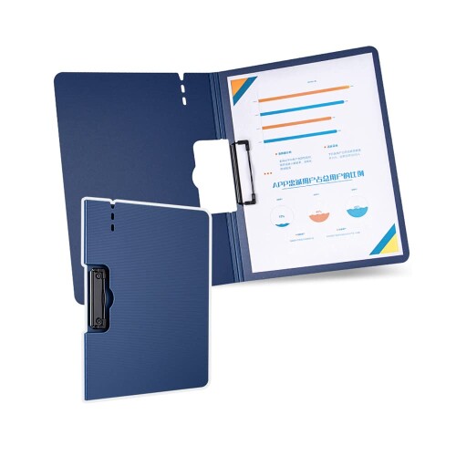 Costowns 二つ折り ダブルクリップファイル 横型 縦型クリップ バインダー クリップボード A4 120枚A4資料用紙が収納可 360°折り畳み可能 p...