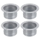 PATIKIL 73 mm ダクトコネクタフランジ 4個 金属 直管排気ホースフランジ 暖房 冷房 換気 空調システム用