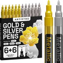 Gold & Silver Paint Pens ゴールド&シルバー ペイントペン ロックペインティング 石 金属 セラミック 陶器 磁器 ガラス 木 布 生地...