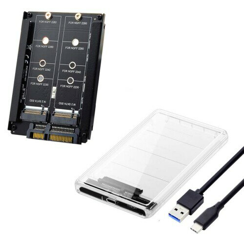 CY M.2 SATA SSD - 2.5C` SATAA_v^[ fANGFF B+ML[ M.2 SSD - USB C JOBD Raid0 Span Bridge R{ HDD fBXNhCuGN[W