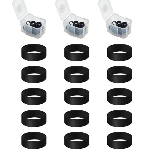 ZHI-NYLLDJS PS5/4対応 Switch1/2 プロ コントローラーに対応 Xbox SX/SS/One対応 スティック保護リング コントローラー アシストリング 収納ケース付き(ブラック保護リングx15個)